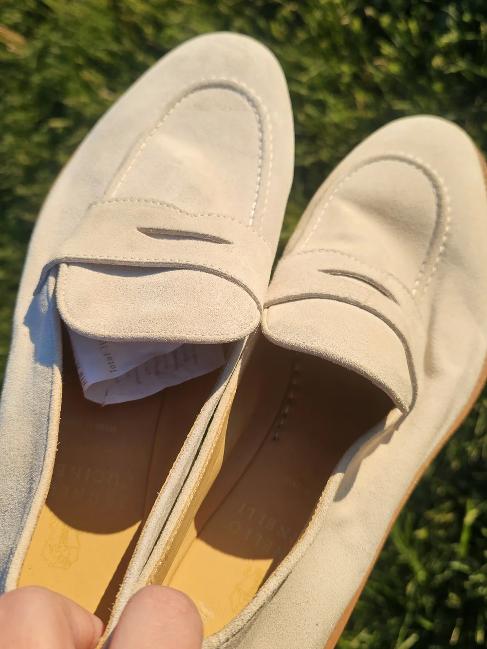 Brunello Cucinelli Suede Loafers Slip On Moccasin Dress Shoe Mens Size 42